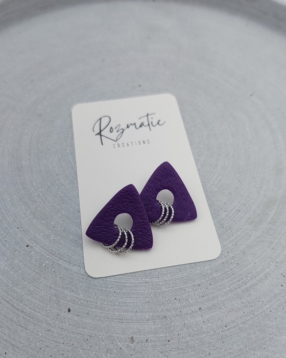 Cercel Trielle - Purple Silver [1]