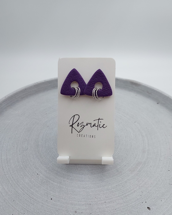 Cercel Trielle - Purple Silver [3]