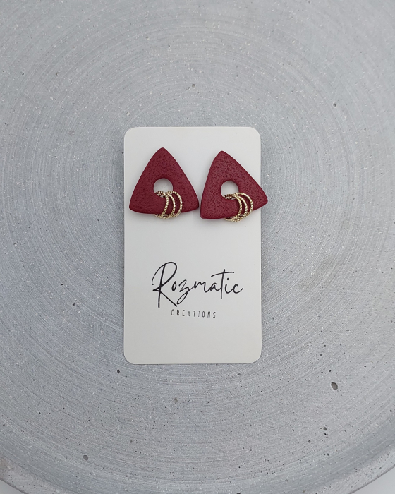 Cercel Trielle - Bordo White Gold [2]