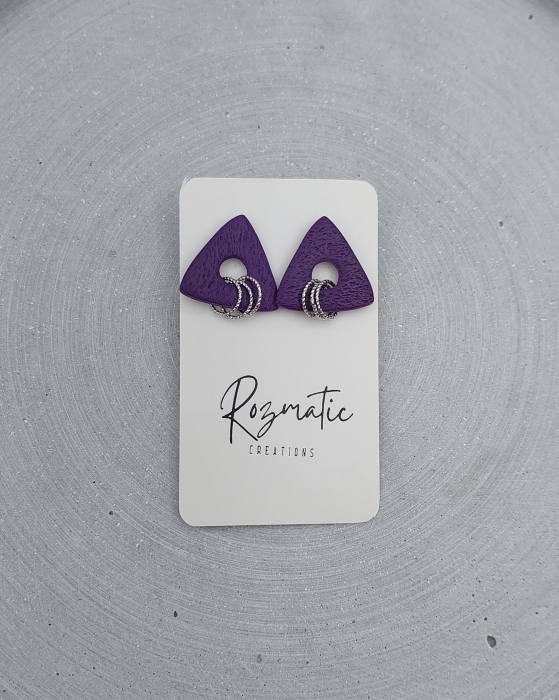 Cercel Trielle - Purple Silver [2]