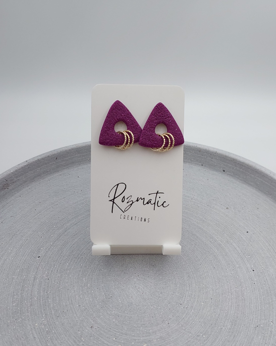 Cercel Trielle - Purple Galaxy Gold [3]