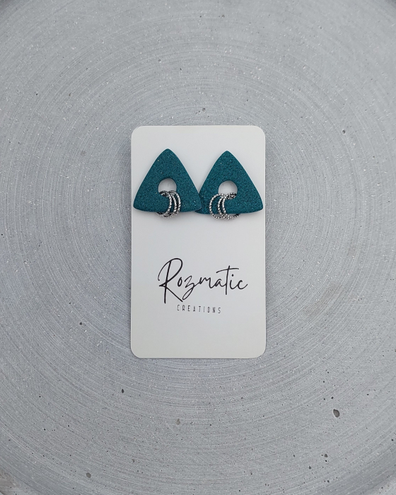 Cercel Trielle - Green Silver [1]