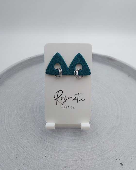 Cercel Trielle - Green Silver [2]