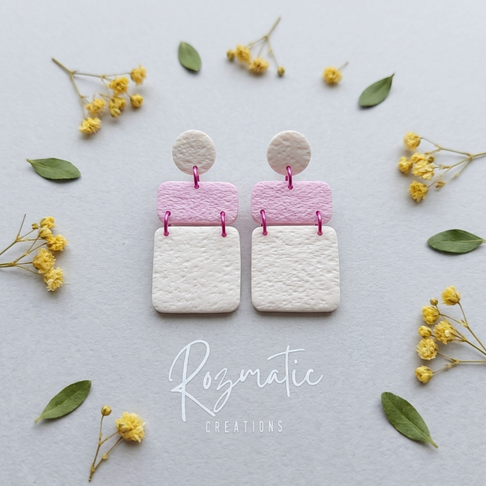 Cercel - Zelora - White & Pink [2]
