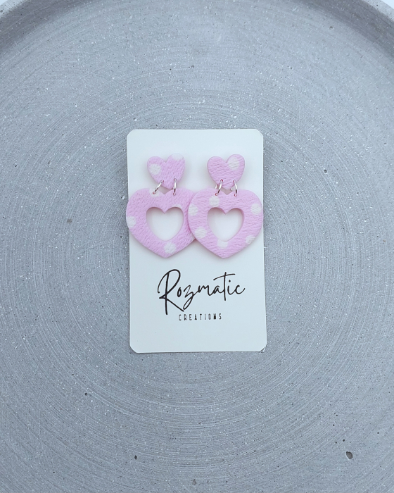 Cercel - Amora - White & Pink [3]