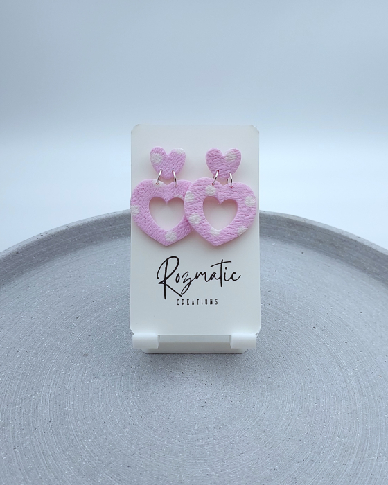 Cercel - Amora - White & Pink [2]