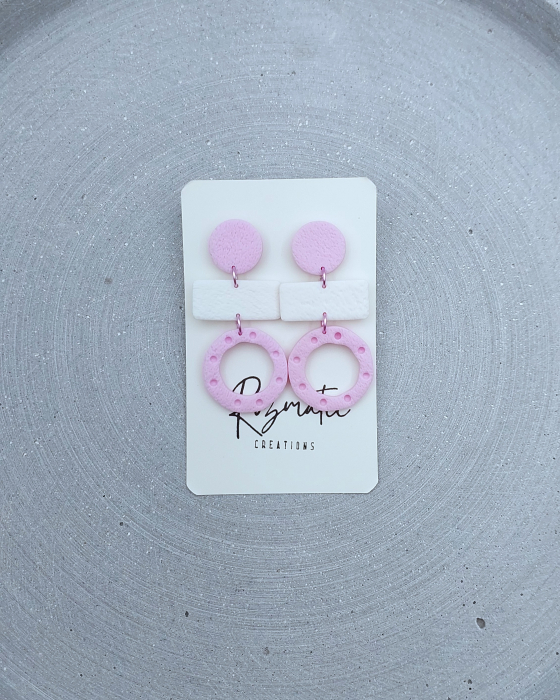 Cercel - Zorela - White BabyPink2 [2]