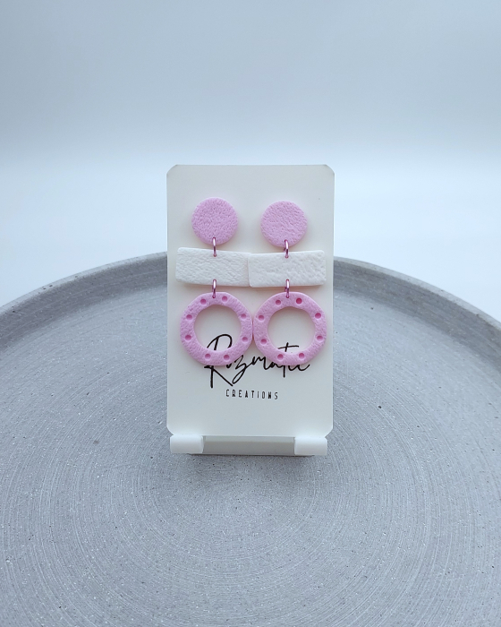 Cercel - Zorela - White BabyPink2 [4]