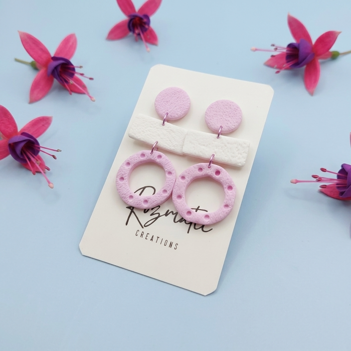 Cercel - Zorela - White BabyPink2 [2]