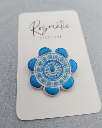 Colecția de Broșe - Broșă - Flower Blue