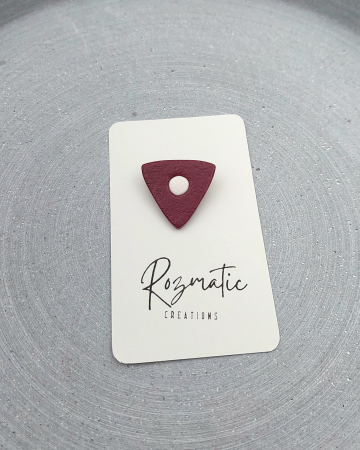 Colecția de Broșe - Broșă - Trielle Burgundy & White