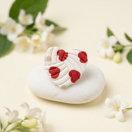 Colecția Valentine - Broșă - White heart