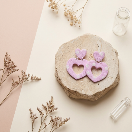 Colecții speciale - Cercel - Amora - White & Pink