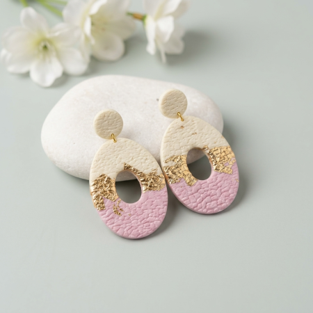 Colecția Aurea - Cercel - Aurea Blushline - Large Oval