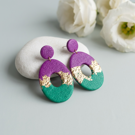 Colecția Aurea - Cercel - Aurea Violeta - Large Oval