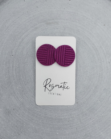 Cercei mici (cu tijă) - Cercel - Cirveta Purple (medium)