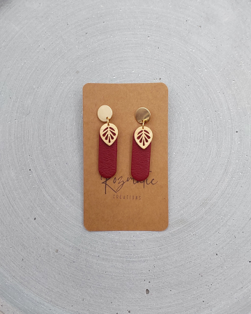 Toamna elegantă - Cercel Elmora Bordo