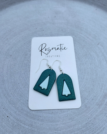 Cercel Festara - Green Sparkle [2]