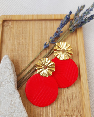 Cercel - Auric Petal - Red [1]