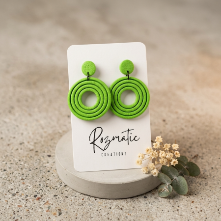 Colecția Dopamine - Cercel Halo – Green