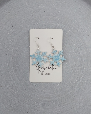 Colecția Noelina - Cercel Icelia - Glazed Blue