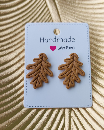 Cercel Leaf - Brown [3]