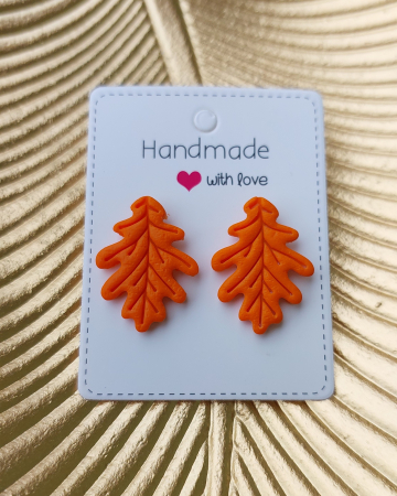 Cercel Leaf - Orange [2]