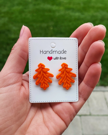 Cercel Leaf - Orange [1]