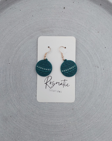 Colecția Noelina - Cercel Lucina - Green Sparkle