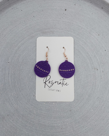 Colecția Noelina - Cercel Lucina - Purple