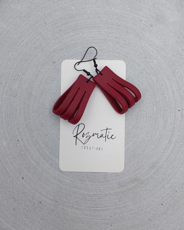 Toamna elegantă - Cercel Folda - Bordo