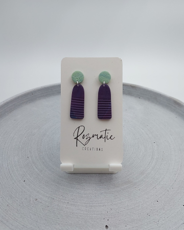 Toamna elegantă - Cercel Ovaline - Mauve