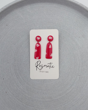 Cercel Ovaline - Valentine Red [1]