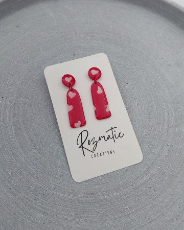 Cercel Ovaline - Valentine Red [2]