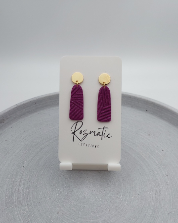 Cercel Ovaline - Violet Sparkle [2]