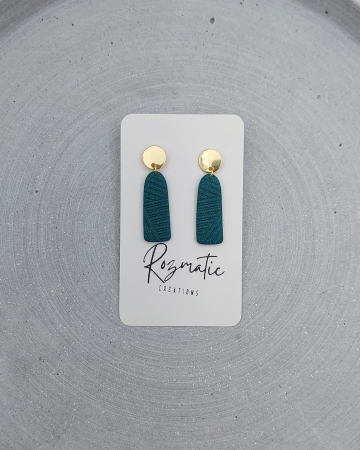 Toamna elegantă - Cercel Ovaline - Green Sparkle