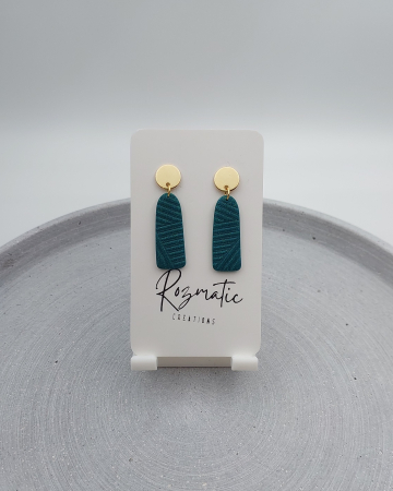 Cercel Ovaline - Green Sparkle [2]