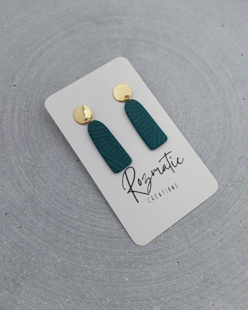 Cercel Ovaline - Green Sparkle [1]