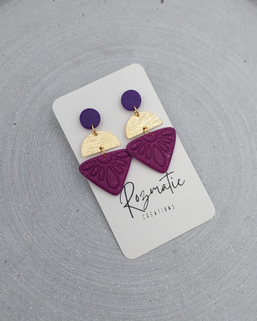 Toamna elegantă - Cercel Quorae Purple Mix