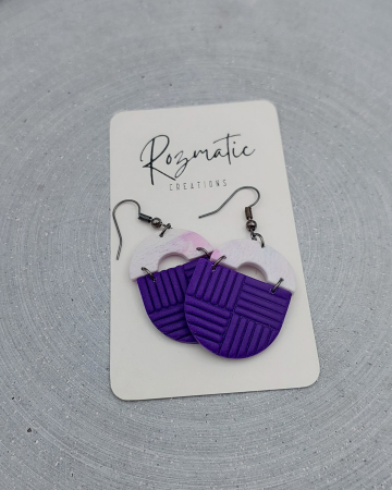 Colecția de Cercei - Cercel - Retro Future Purple