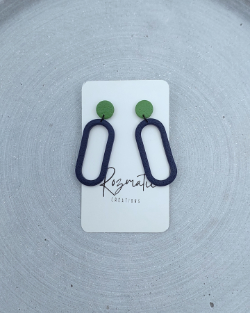 Toamna elegantă - Cercel Ringlet - Blue & Green