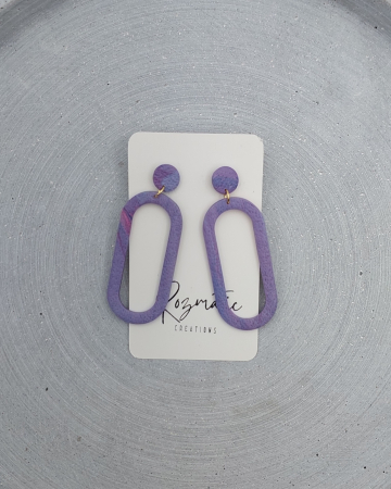 Cercel Ringlet Large - Mauve [1]