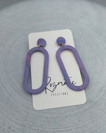 Cercel Ringlet Large - Mauve [2]