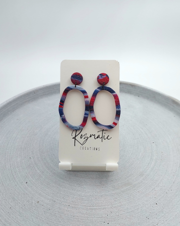 Cercel Ringlet Oval - Blues [2]