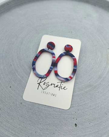 Cercel Ringlet Oval - Blues [1]