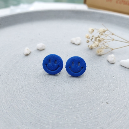 Cercel Smiley Face - Blue [1]