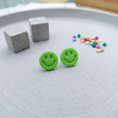 Cercel Smiley Face - Green [1]