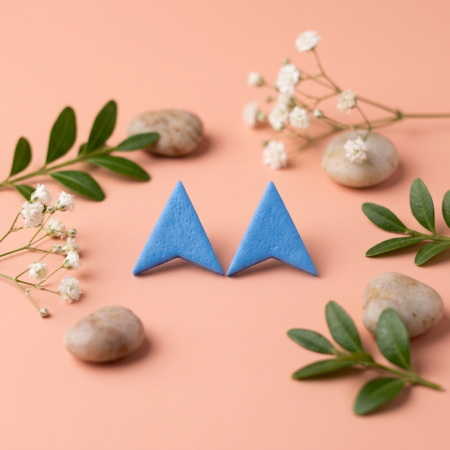 Cercei mici (cu tijă) - Cercel Arrow- Blue