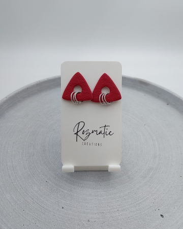 Cercel Trielle - Red Silver [2]