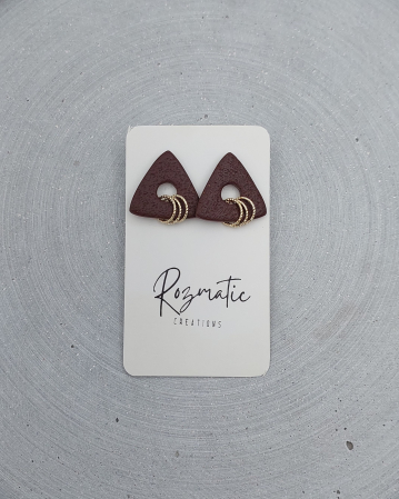 Cercel Trielle - Brown White Gold [2]